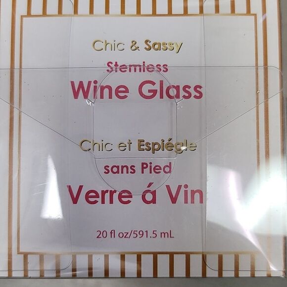 Chic & Sassy Stemless Wine Glass "Leave A Little Sparkle" - Picture 4 of 4
